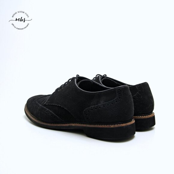 Cole Haan Franklin Suede Lace Up Wingtip Derby Shoes‎ Black Men Size 13 main image 8